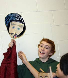 Boy with puppet